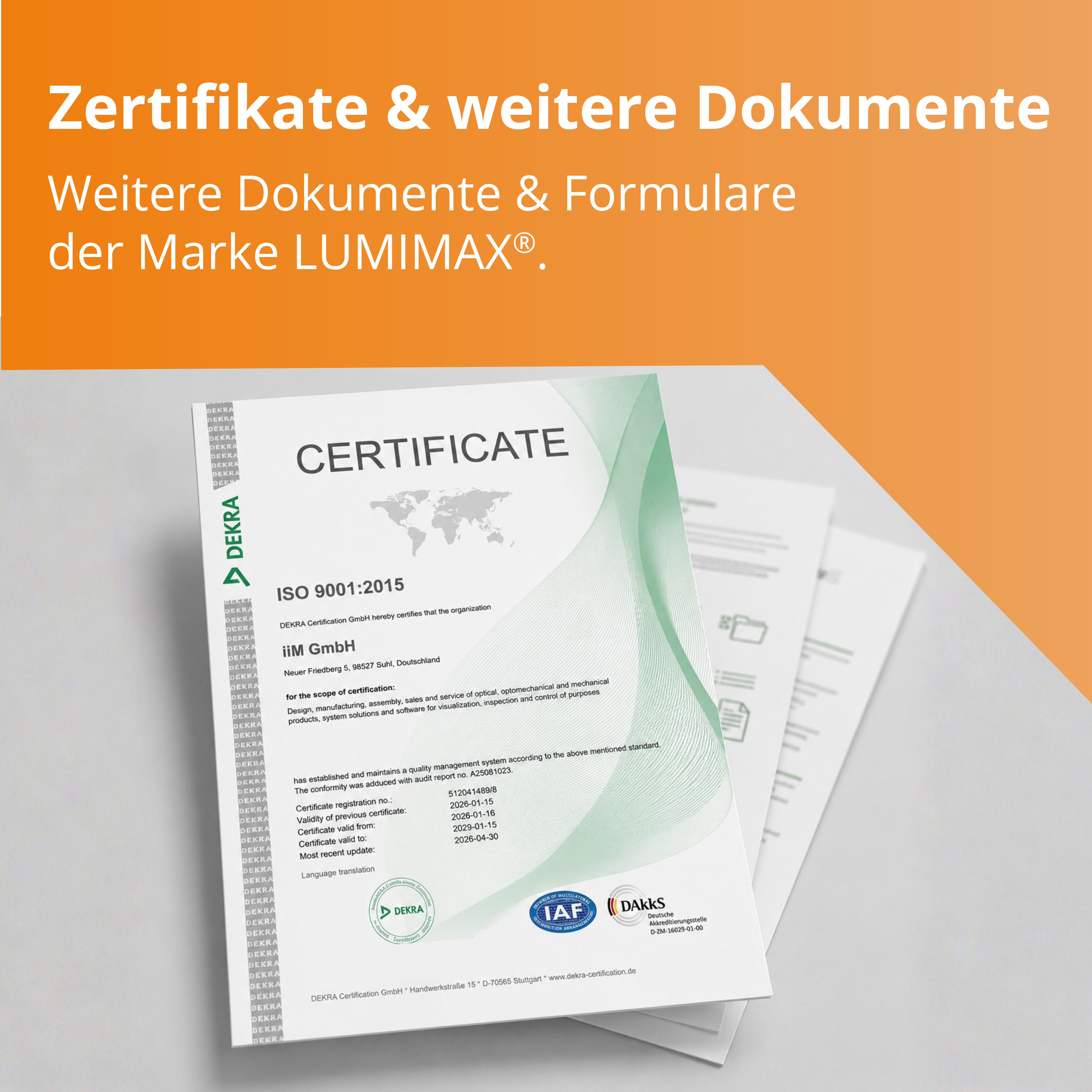 Zertifikate & weitere Dokumente
