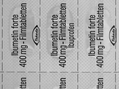 Prüfbild | Rückseite Tablettenblister - Dombeleuchtung